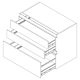 Base 3 Cajones Uu Melamina Blanca L 1000 780 680