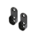 Soporte Barra Closet Pared Negro X2